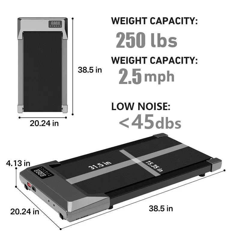 portable 2-in-1 walking treadmill; quiet treadmill for home; under desk treadmill UK