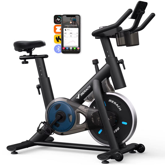 Exercise Bike Brake Pad Stationary Bike Low Noise Indoor Cycling Bike 270Lbs Weight Capacity Tablet Mount Fitness Courses