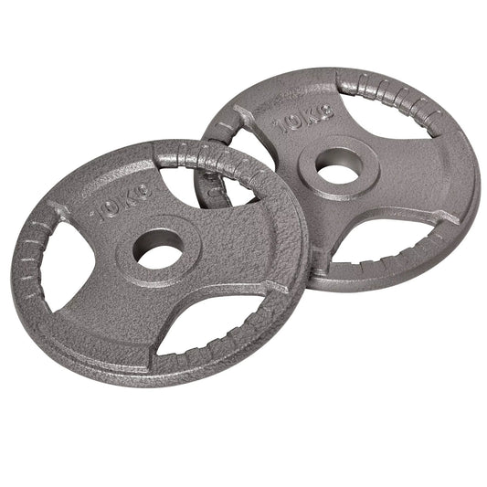 Set of 2 Cast Iron Weight Plates for 2"/5Cm Hole Dumbbell Handle Bar, Barbell Weight 2 X 10Kg
