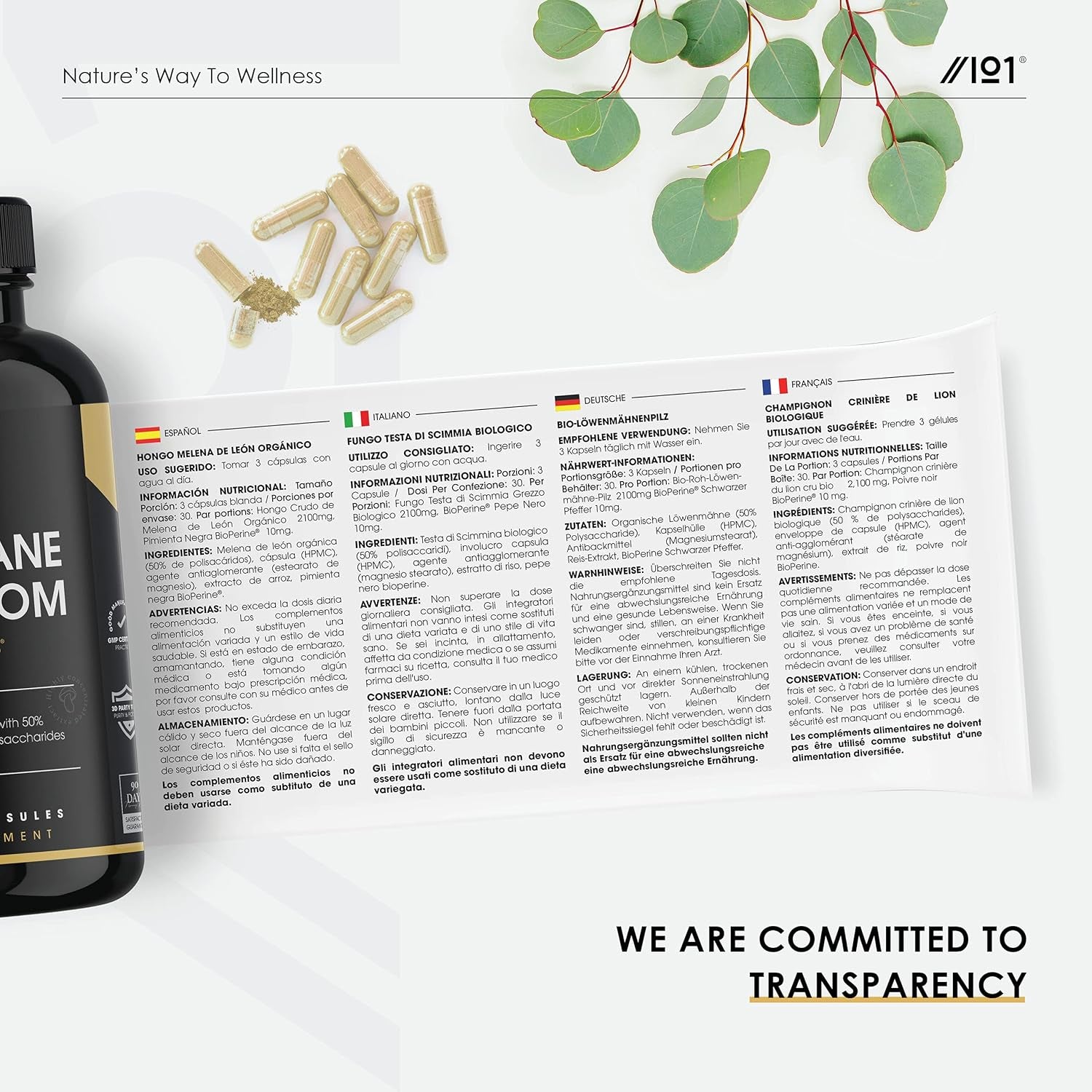 Organic Lions Mane Supplement 28,000Mg – 50% Polysaccharide