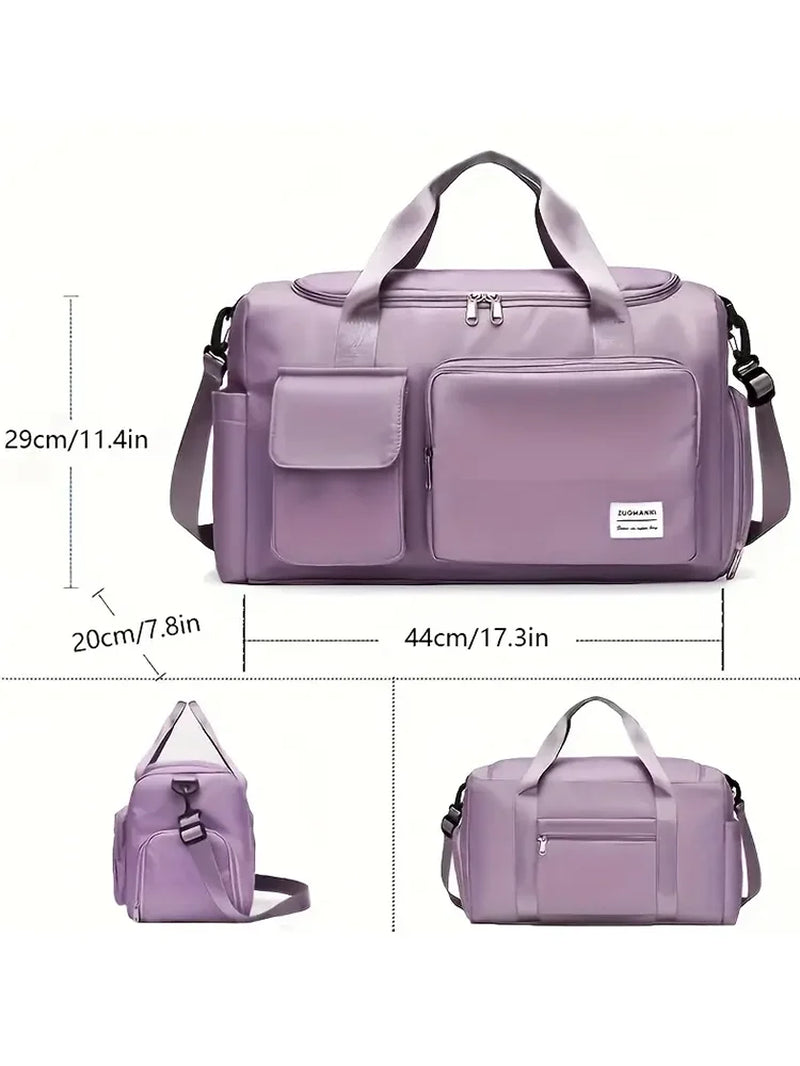 Carry on Travel Bag Large Capacity Weekender Overnight Duffle Bags with Shoe Compartment Sports Fitness Bags for Women