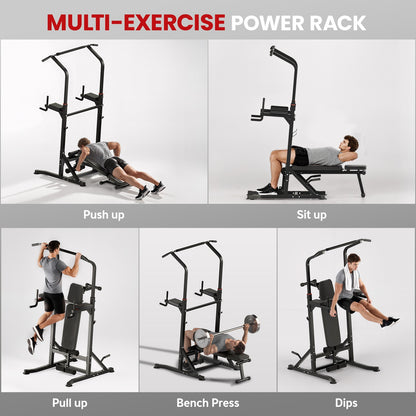 Power Tower Weight Bench Dip Stands Multifunction Pull-Ups Home Gym Fitness