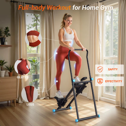 Stair Stepper for Home Gym Exercise New Version Vertical Climber Machine Full-Body Workout Compact Folding Cardio Stepper