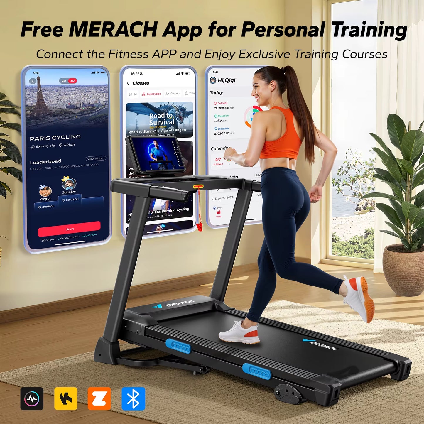 foldable treadmill with incline; LED display treadmill; treadmill speed 12 km/h