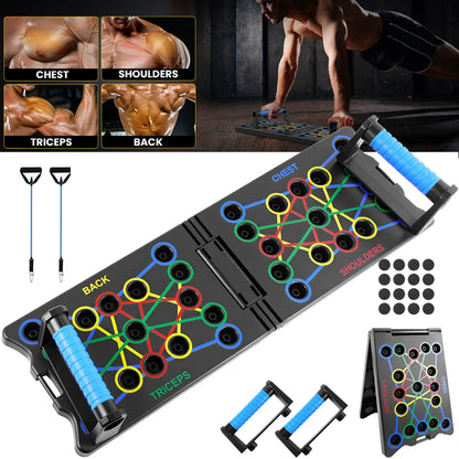 Portable Multifunctional Push-Up Board - Fitness and Muscle Training Device Home Workout Set Foldable Push up Bar Resistance