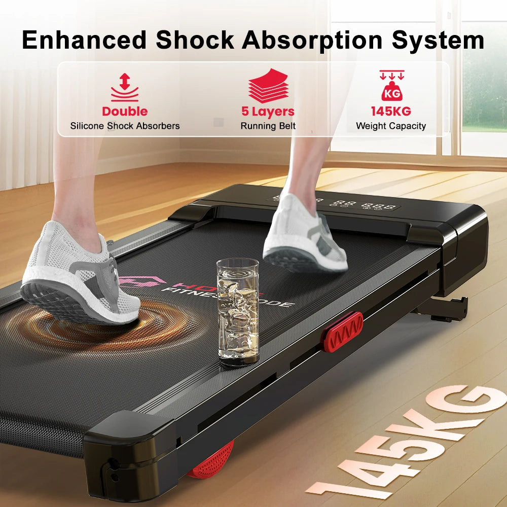 Walking Pad Treadmill for Home 9%Incline under Desk Treadmill 3.0HP Quiet Motor Walking Running Machine with LCD Displa