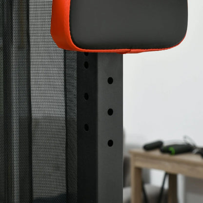 multi-gym station with adjustable bench; 65kg weight stack gym; home strength training equipment