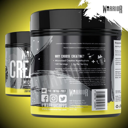 Creatine Monohydrate Powder 300G - Warrior Supplement - Micronised - 60 Servings