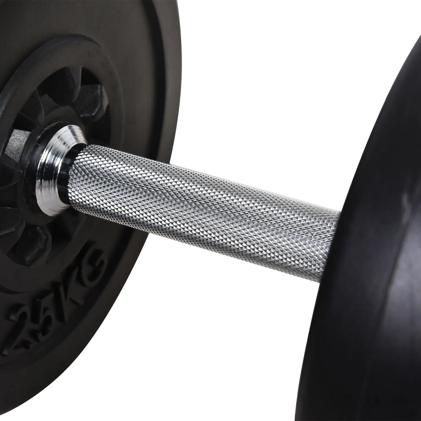 65Kg Adjustable Barbell Weights Set, 2-In-1 Dumbbells and Barbell Set with Knurled Bar, Free Weights Training Equipment