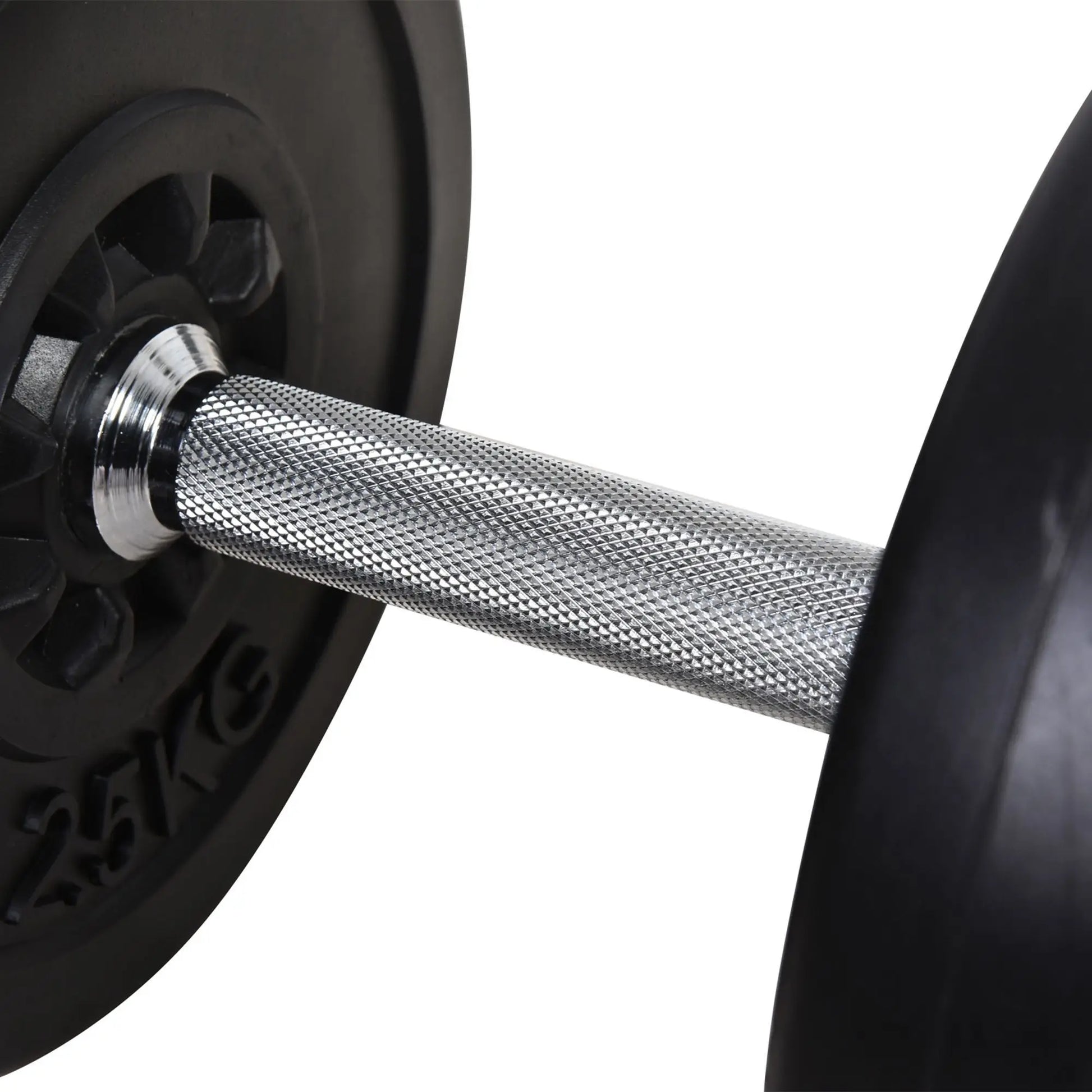 65Kg Adjustable Barbell Weights Set, 2-In-1 Dumbbells and Barbell Set with Knurled Bar, Free Weights Training Equipment