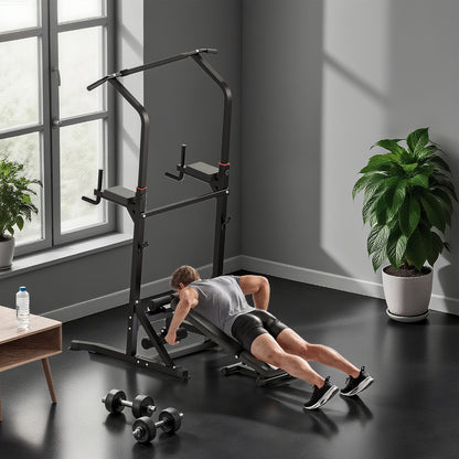 Power Tower Weight Bench Dip Stands Multifunction Pull-Ups Home Gym Fitness