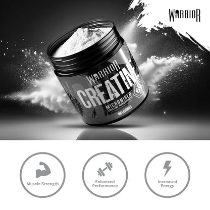 Creatine Monohydrate Powder 300G - Warrior Supplement - Micronised - 60 Servings