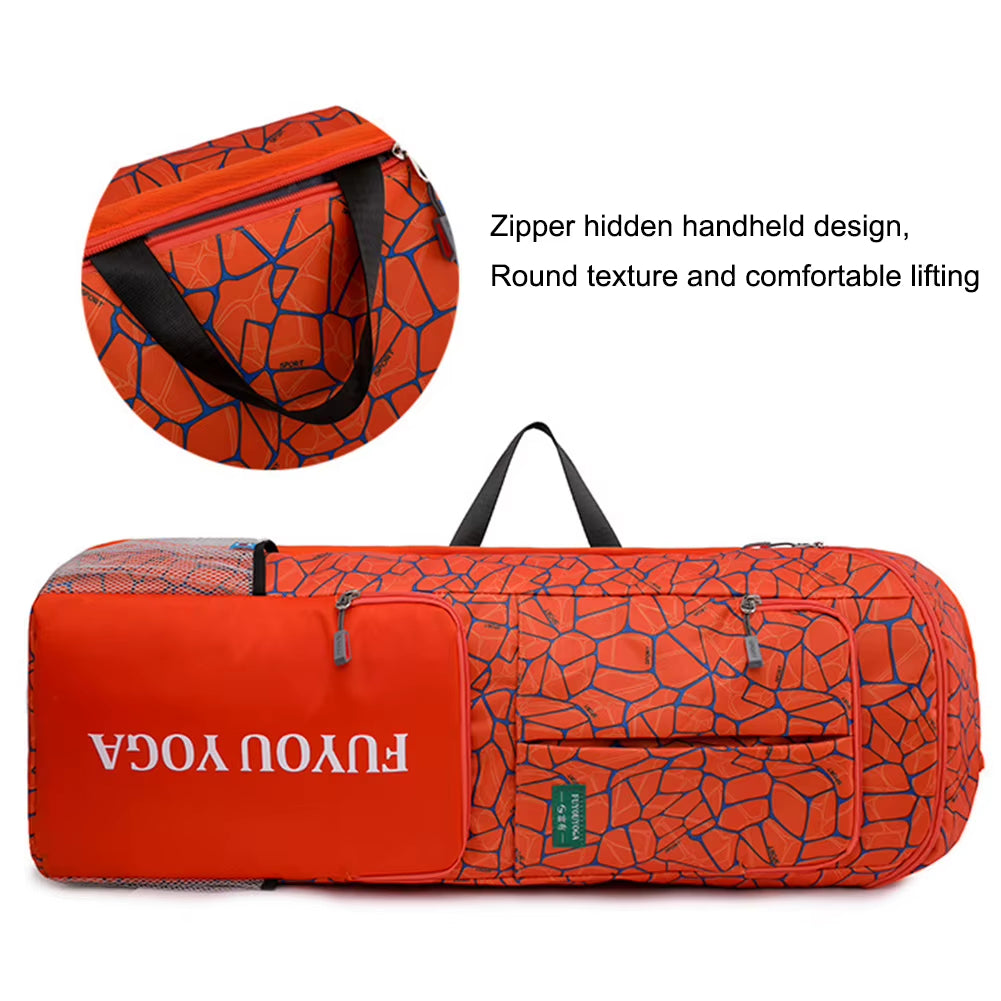 Fitness Training Yoga Mat Storage Bag Waterproof Portable Yoga Handbag Large Capacity for Yoga Pilates/Workout/Dancing/Gym