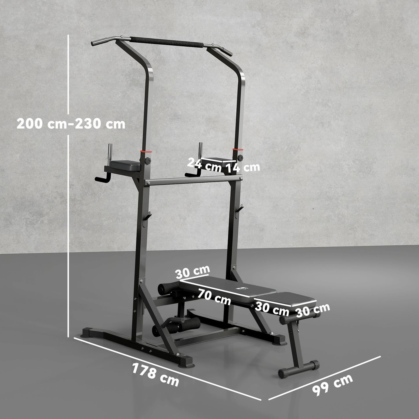Power Tower Weight Bench Dip Stands Multifunction Pull-Ups Home Gym Fitness